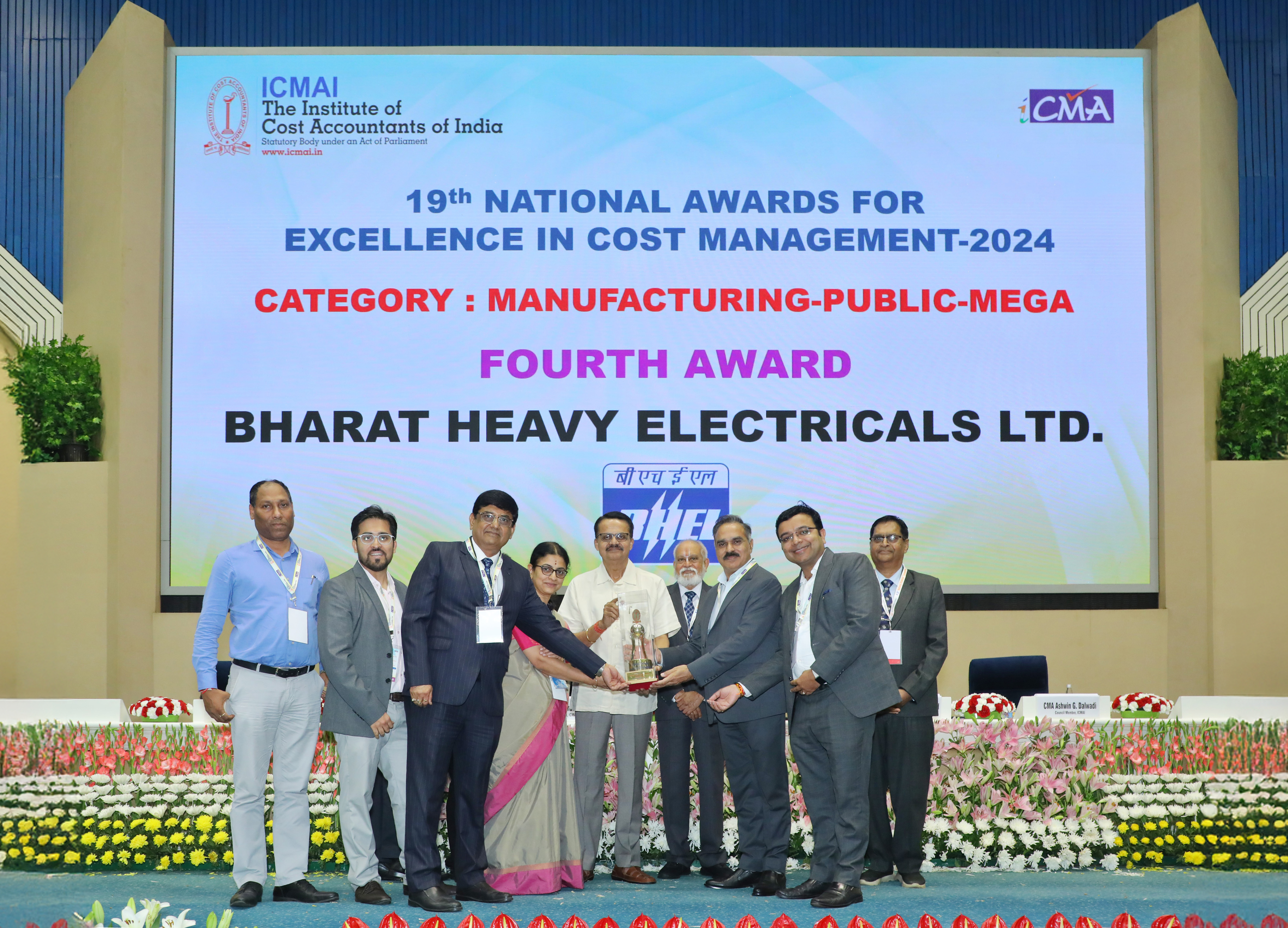 BHEL Conferred with ICMAI Excellence in Cost Management Awards 2024